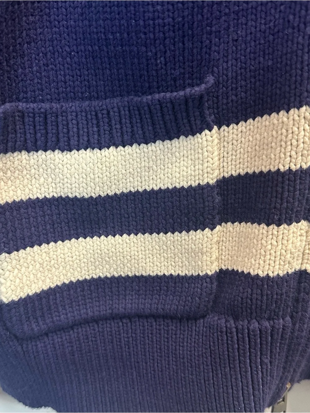 J. Crew Lobster-Back Shawl Collar Cardigan Navy Blue Medium